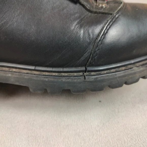 Red‎ Wing 971 Waterproof Motorcycle Boots Mens 9.5 Black Leather Steel Toe Work